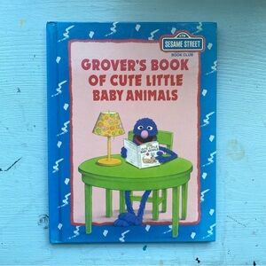 Sesame Street Grover's Book of Cute Little Baby Animals - Blue and Green